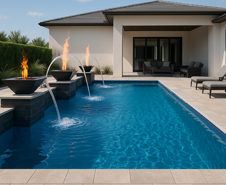Custom Pool and Spa Features