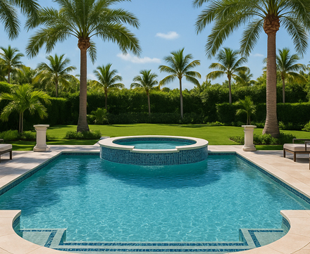 Roman and Geometric Pool Designs